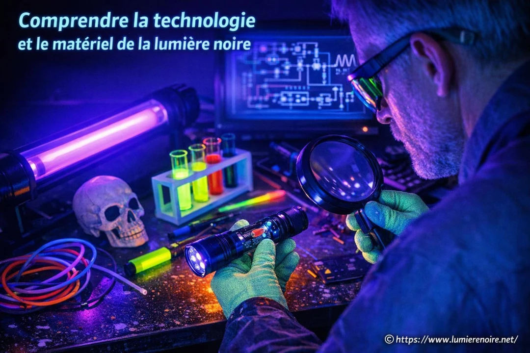 Technologie et matériel de la lumière noire