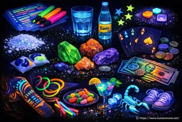 Quels objets réagissent à la lumière noire ?