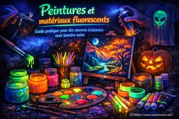 Peintures et matériaux fluorescents : comment créer des œuvres éclatantes sous lumière noire
