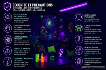 Sécurité et précautions indispensables pour utiliser la lumière noire en décoration