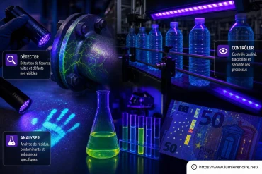 Applications industrielles de la lumière noire : comment détecter, contrôler et analyser efficacement