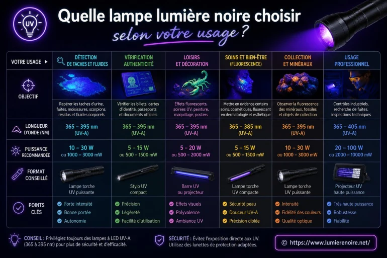 Meilleure lampe lumière noire : comparatif et conseils pour bien choisir