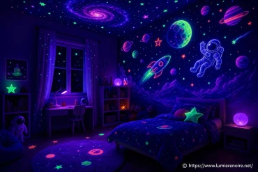 Créer une ambiance magique dans une chambre d’enfant grâce à la lumière noire