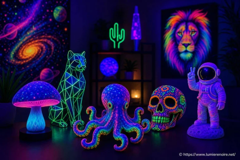 Objets déco insolites qui prennent vie sous lumière noire : la sélection coup de cœur