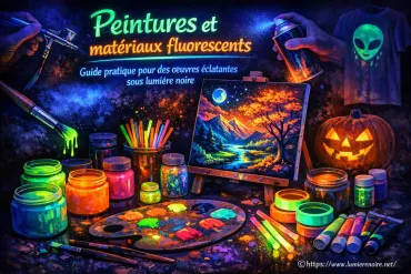 Peintures et matériaux fluorescents : comment créer des œuvres éclatantes sous lumière noire