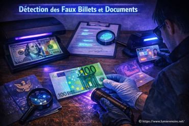 Bien utiliser les lampes à lumière noire pour détecter faux billets et documents