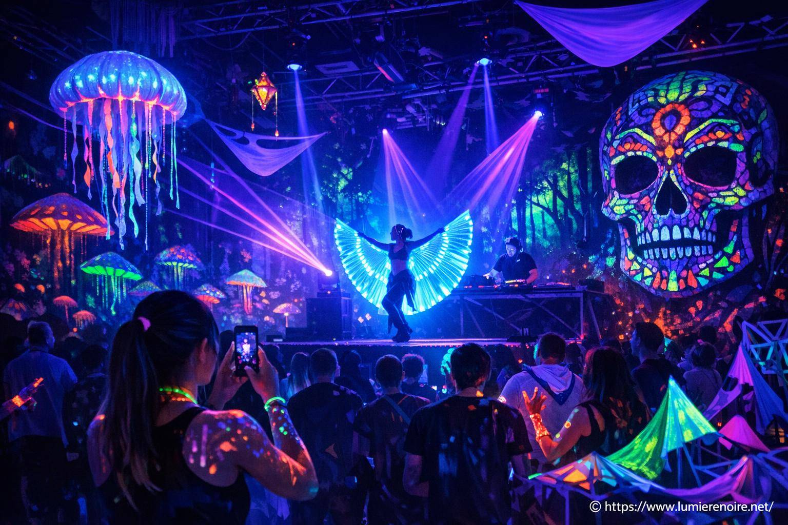 Intégrer la lumière noire dans des événements artistiques pour une scénographie immersive