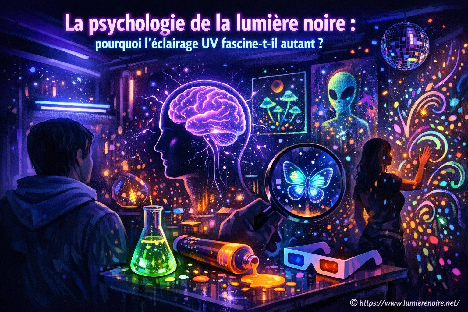 La psychologie de la lumière noire : pourquoi l'éclairage UV fascine-t-il autant ?