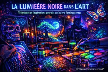 La lumière noire dans l’art : techniques et inspirations pour des créations luminescentes
