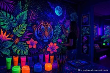 L’art mural sous lumière noire : techniques, inspirations et réalisations incontournables
