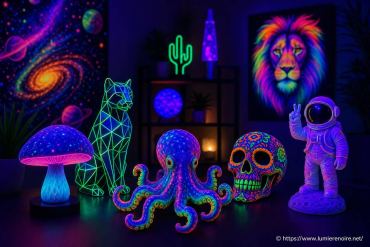 Objets déco insolites qui prennent vie sous lumière noire : la sélection coup de cœur