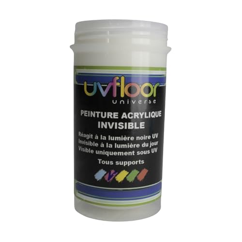UV FLOOR - Peinture UV Invisible Rouge Fluo - Spéciale Lumiè