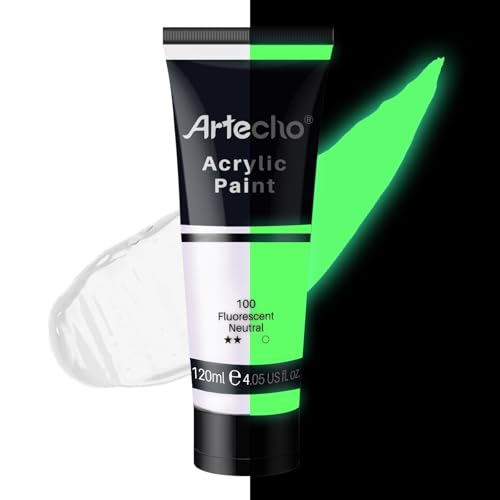 Artecho Peinture fluorescente qui brille dans le noir, peint