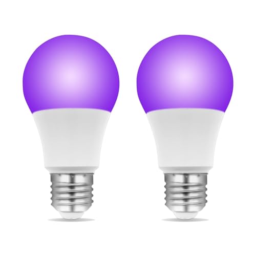 Akynite Ampoule Lumière Noire E27 LED 9W, UVA 385-400nm, Lum