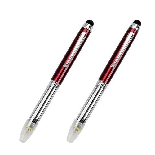 Lot de 2 stylos torches LED 3 en 1 avec lumière - Stylo à bi