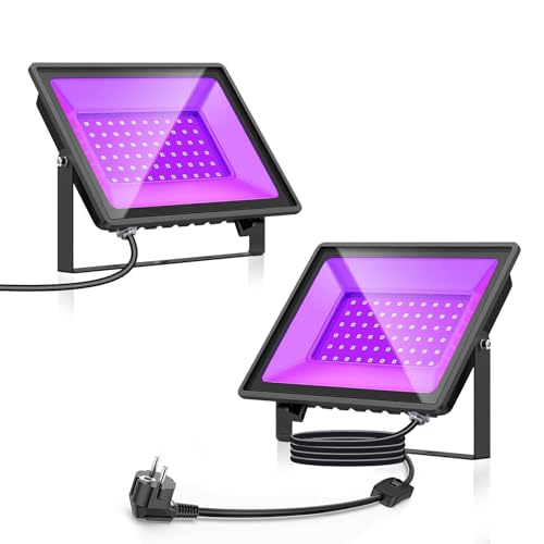 Glostars 60W 2 Pack Projecteurs UV: lumière noire profession