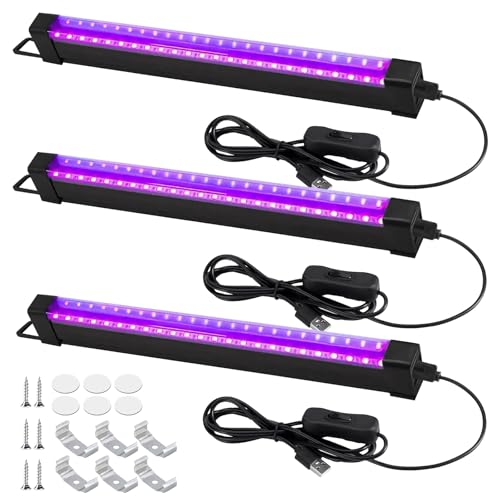Tube LED Lumière Noire, 3 Pièces Barres De Lumière Noires 5W
