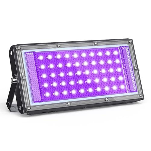 GKT 50W Projecteur Lumiere Noire, Lumiere UV, Lumière Noire 