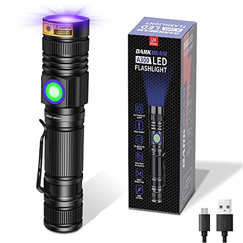 DARKBEAM Lampe Torche UV Lamp Lumière Noire 365nm rechargeab