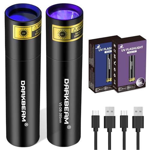 DARKBEAM Lampe Torche UV 365nm et Lumière Noire 395nm, Mini 