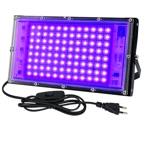 CREATESTAR Lumière Noire LED 100W, Projecteur lumière noire 