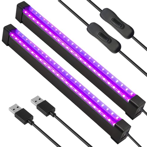 WIYETY 2 ampoules à lumière noire : 8 W UV LED lumière noire