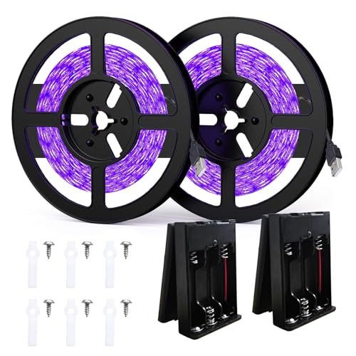 Eleganted 5M Bande LED Lumière Noire, UV Ruban LED, USB Band