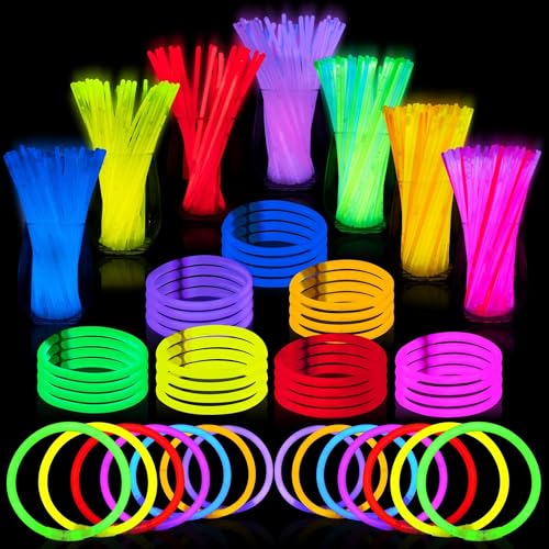 JOYIN 300 Kit de Fête, 300 Barres Lumineuses 20cm & 300 Conn