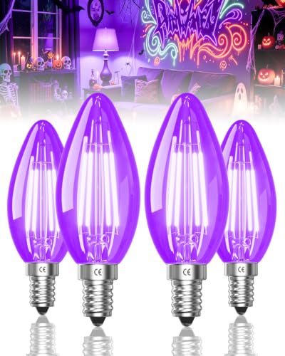 Bonlux Ampoule E14 Lumière Noire UV 4,5 W Effet Bougie à Int