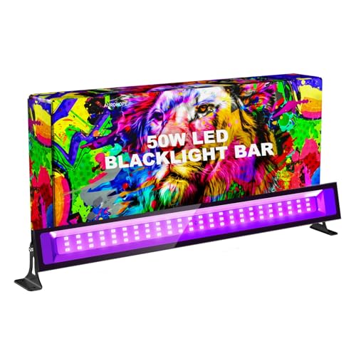 AUROHOPE 50W LED Lumiere Noire, Lampe UV 385nm Avec Interrup