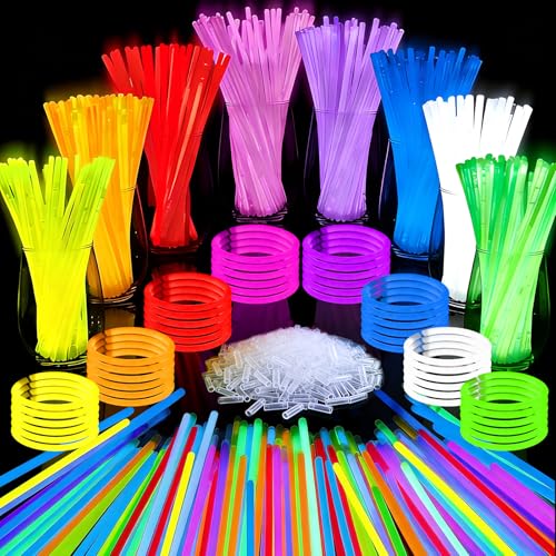 Slmeno Bracelet Fluorescent Lumineux, 150 Bâtons Lumineux av