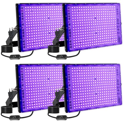 MEEKBOS Projecteur LED UV 300W, Lumière Noire 395 nm, IP65 Étanche