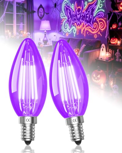 Ampoule E14 Lumière Noire UV, 4,5 W ampoule candélabre à lum