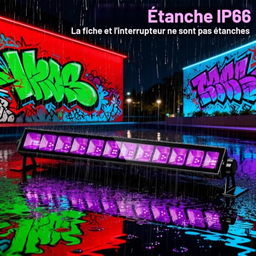 CREATESTAR 45W LED Lumiere Noire, Barres de Lumière Noire 38