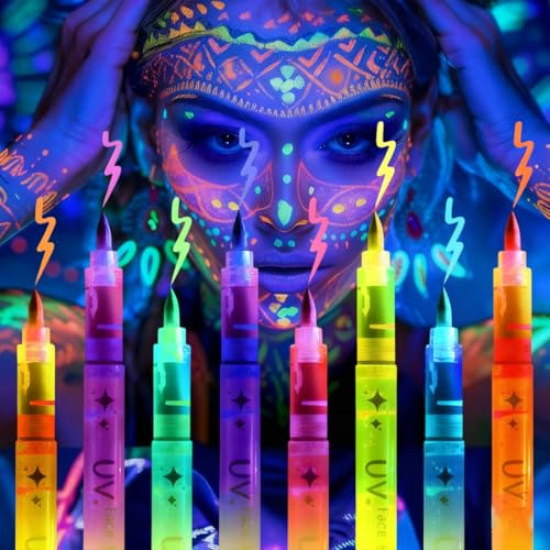 MOLZINY 8 Pièces stylos tatouage fluorescents aux couleurs d