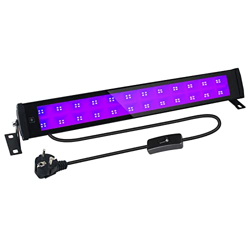 BOSITE 50W Barre UV LED,Projecteur UV 96 LEDs,Lumiere Noire 