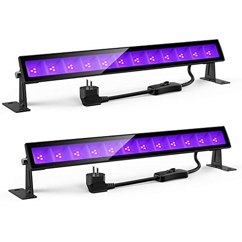 Onforu Lot de 2 UV Lumière Bar 24W, Projecteur LED Lumière N