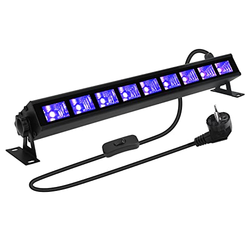 AUROHOPE Barre Lumière Noire 36W, Lampes UV à 9 LEDs, Niveau
